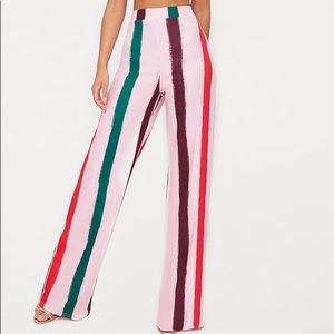 Light pink wide leg trousers